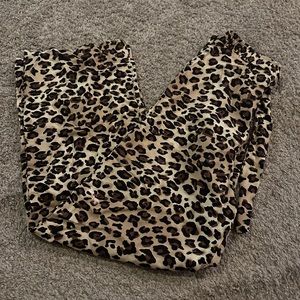 Cheetah print dress pants